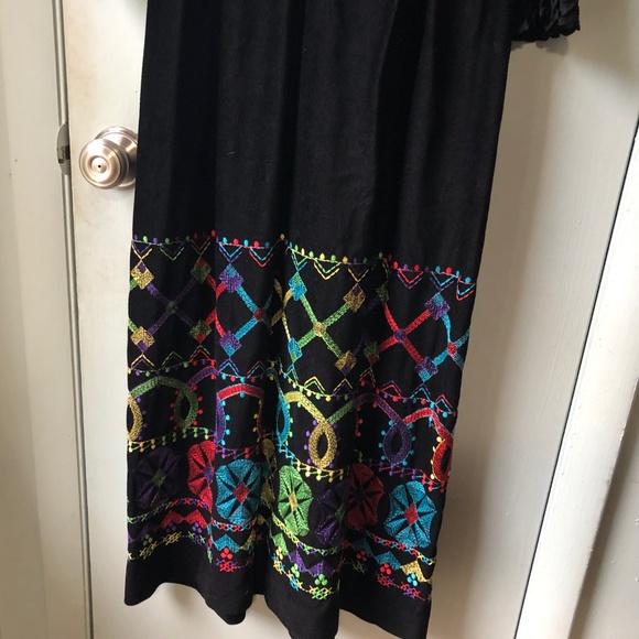 Vintage Sandine Originals Embroidered Maxi Dress - Picture 3 of 7